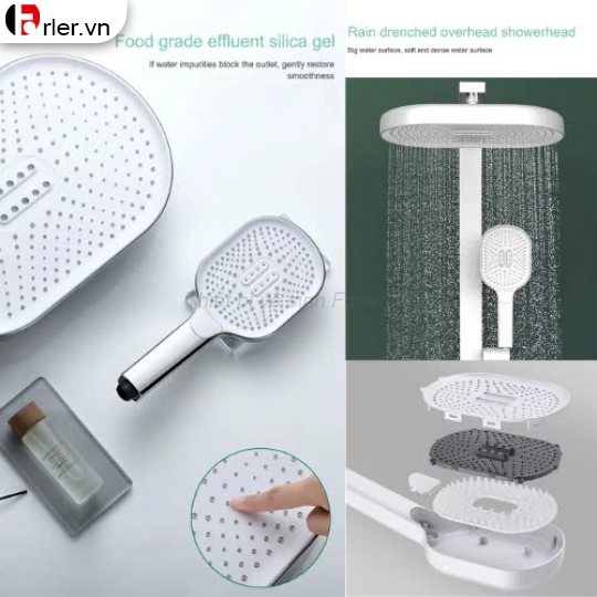 Sen Tắm Nóng Lạnh Thanh Bầu 3 phím Inox FORLER