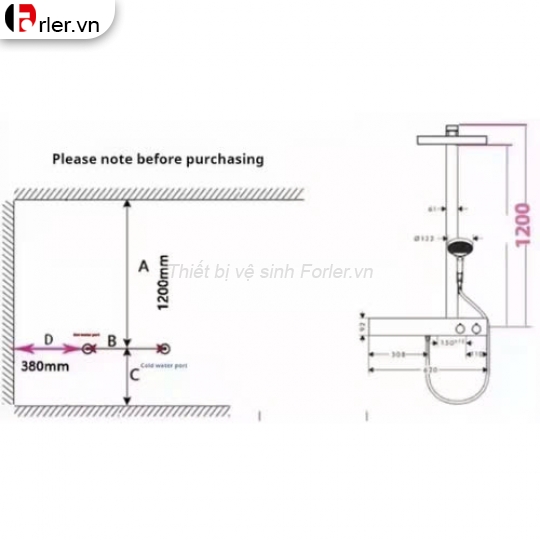 Sen Cây Thân Vuông Cao Cấp FORLER