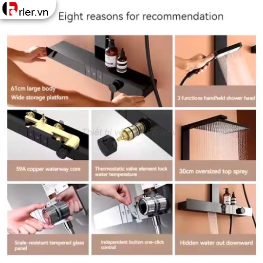 Sen Tắm NL Thanh Vuông 3 phím FORLER