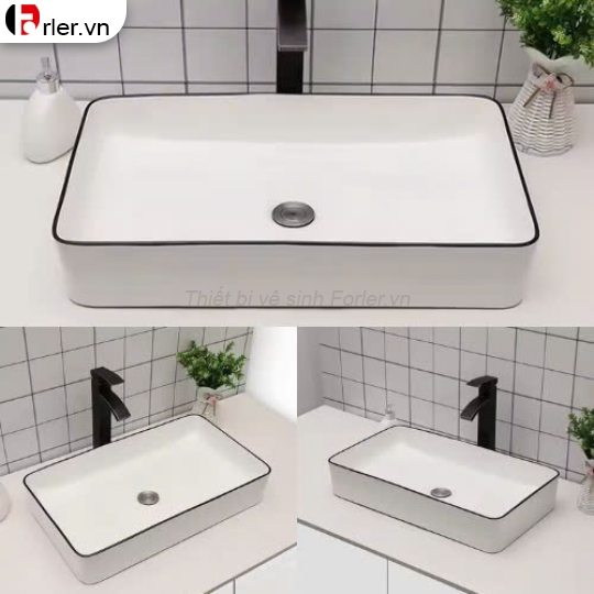 Lavabo Đặt Bàn Chữ Nhật Lớn FORLER