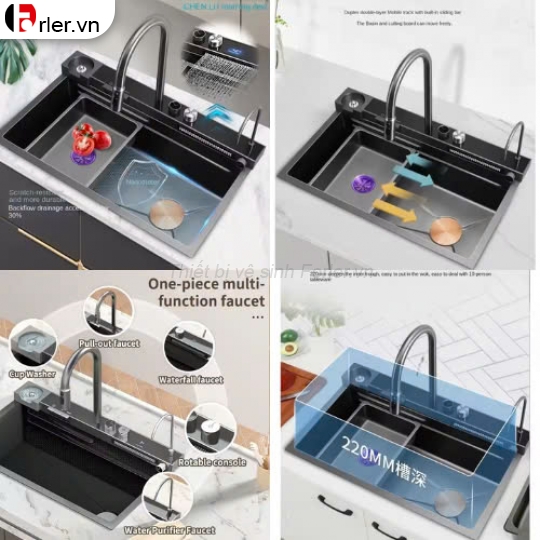 Bồn Rửa Chén 3 phím Có Hộc Dao FORLER