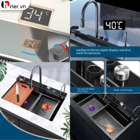 Bồn Rửa Chén 3 phím Có Hộc Dao FORLER