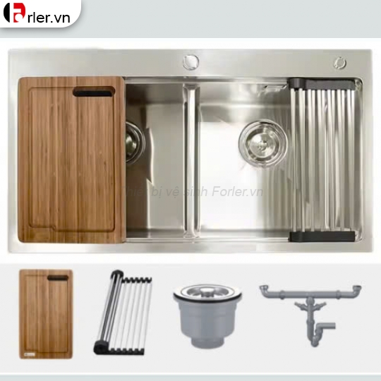 Chậu Rửa Chén 2 Hộc Inox 304 FORLER