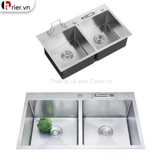 Chậu Rửa Chén 2 Hộc Inox 304 FORLER