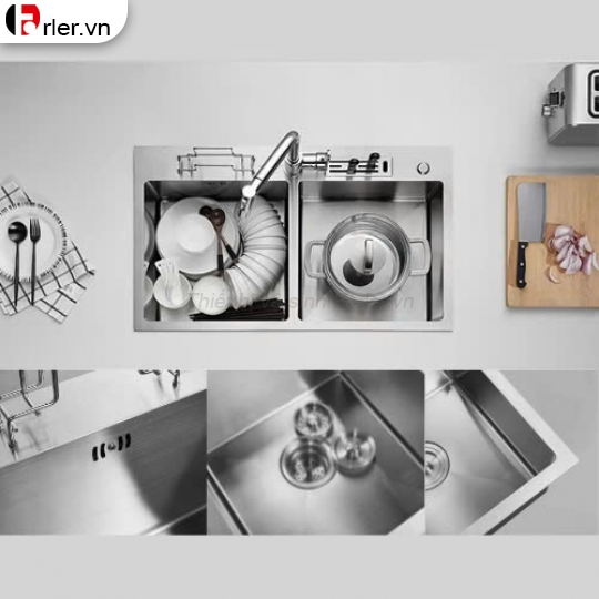 Chậu Rửa Chén 2 Hộc Inox 304 FORLER