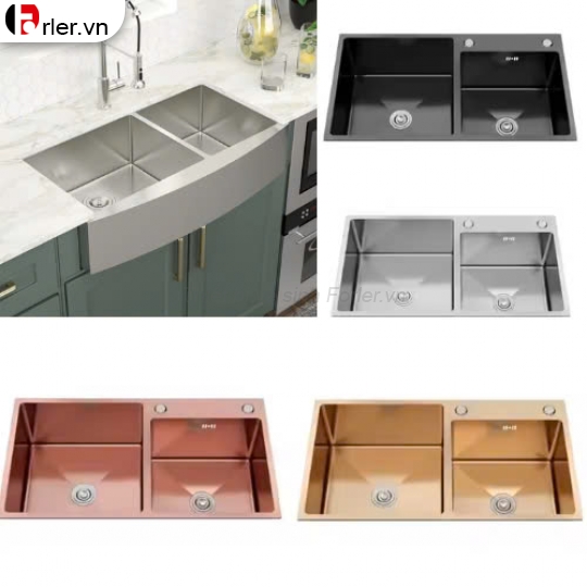 Chậu Rửa Chén 2 Hộc Lệnh Inox FORLER