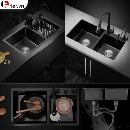 Chậu Rửa Chén 2 Hộc Lệnh Inox FORLER