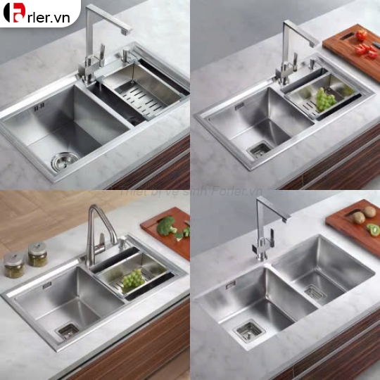 Chậu Rửa Chén 2 Hộc Lệnh Inox FORLER
