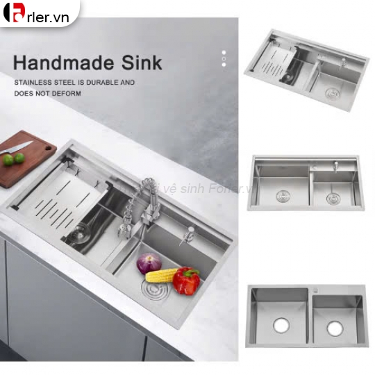 Chậu Rửa Chén 2 Hộc Lệnh Inox FORLER
