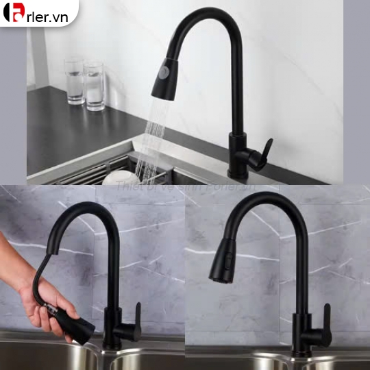 Vòi Chén Dây Rút Inox Tròn Loe FORLER