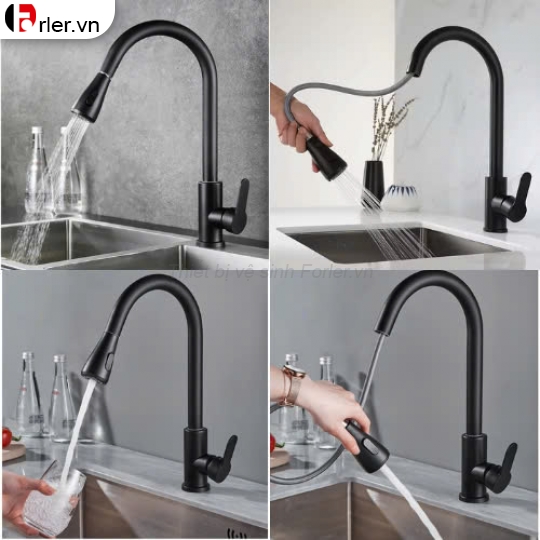 Vòi Chén Dây Rút Inox Tròn Loe FORLER