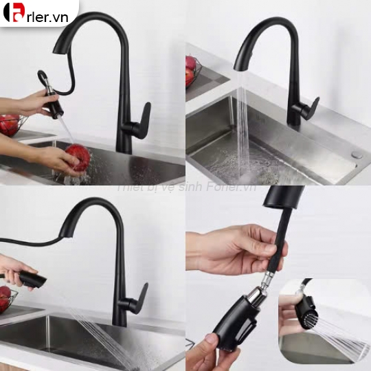 Vòi Rửa Chén Dây Rút Nóng-Lạnh FORLER