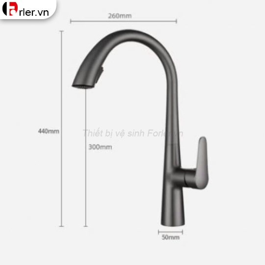 Vòi Rửa Chén Dây Rút Nóng-Lạnh FORLER