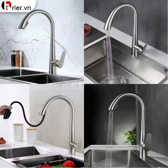 Vòi Rửa Chén Dây Rút Nóng-Lạnh FORLER