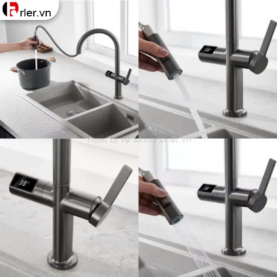 Vòi Chén Nhiệt Độ Có Rút Nóng-Lạnh FORLER