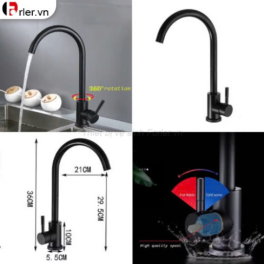Vòi Rửa Chén Nóng Lạnh Vòng Cung FORLER