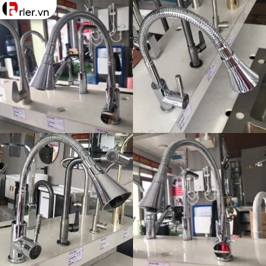 Vòi Rửa Chén Bẻ Đầu Loe Bi Nóng Lạnh FORLER