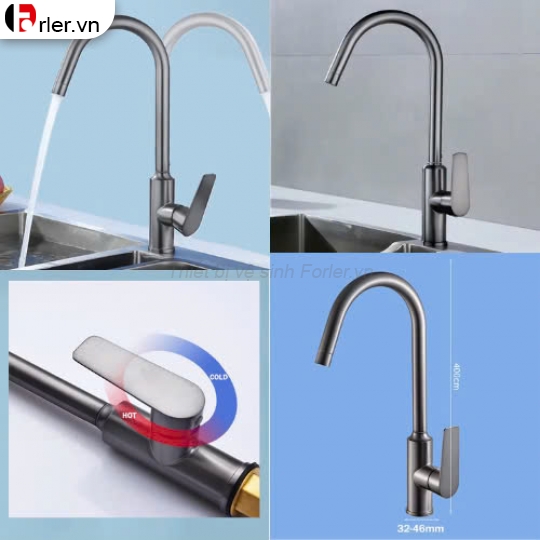 Vòi Rửa Chén Nóng Lạnh Vòng Cung Nhỏ FORLER