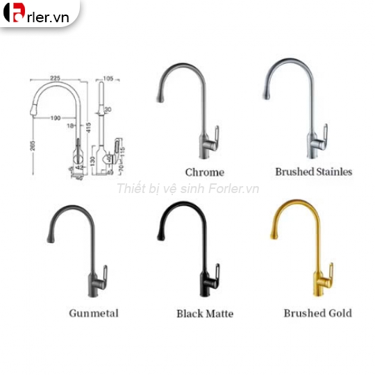 Vòi Rửa Chén Lạnh INOX FORLER