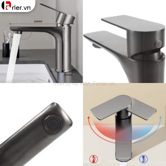 Vòi Lavabo Tròn Tay Vuông FORLER