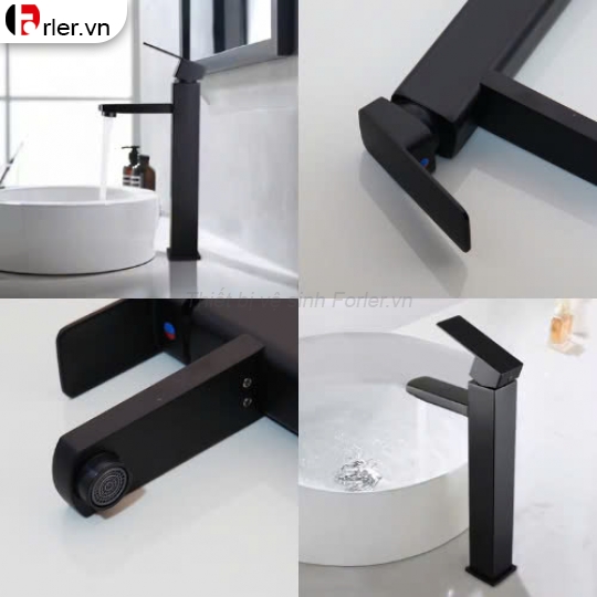 Vòi Lavabo Vuông 20cm 30cm Nóng - Lạnh FORLER