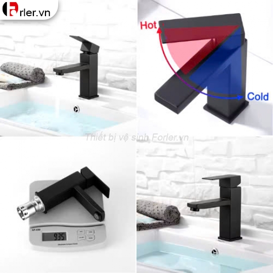 Vòi Lavabo Vuông 20cm 30cm Nóng - Lạnh FORLER