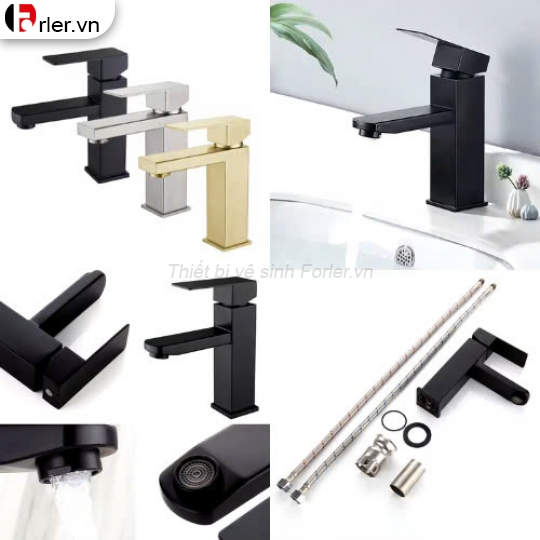 Vòi Lavabo Vuông 20cm 30cm Nóng - Lạnh FORLER