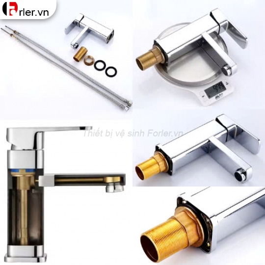Vòi Lavabo Vuông 20cm 30cm Nóng - Lạnh FORLER