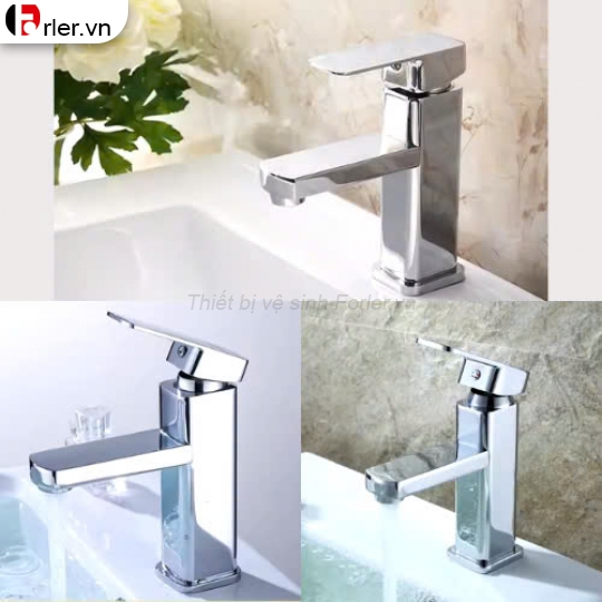 Vòi Lavabo Vuông 20cm 30cm Nóng - Lạnh FORLER