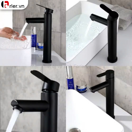 Vòi Lavabo Điếu Tròn Nóng Lạnh 20cm & 30cm Cao Cấp FORLER