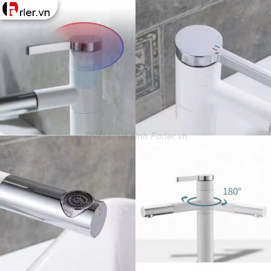 Vòi Lavabo Tròn 20cm & 30cm Nóng Lạnh FORLER