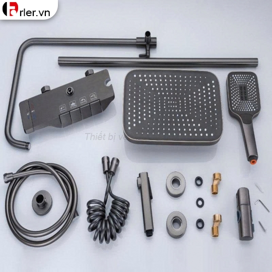 Sen Cây 4 Phím Inox 304 Sơn Tĩnh Điện Xám Nano Forler