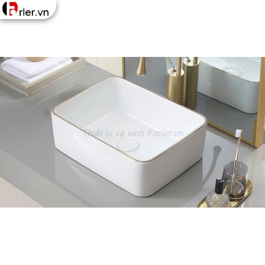 Lavabo Đặt Bàn Chữ Nhật Vòi Nước Riêng FORLER