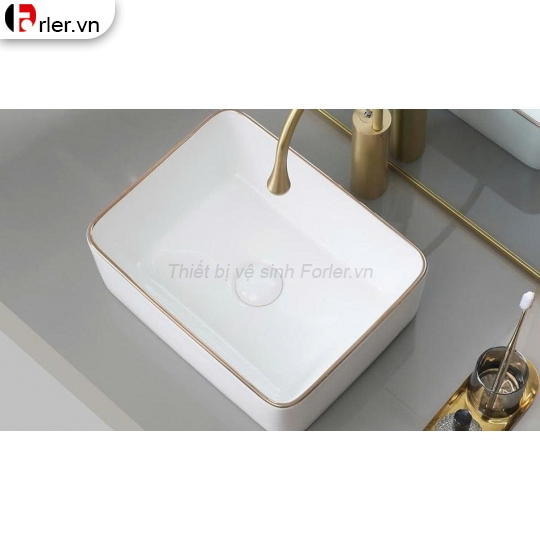 Lavabo Đặt Bàn Chữ Nhật Vòi Nước Riêng FORLER