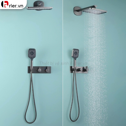 Sen Tắm Âm Tường Inox 304 Sơn Tĩnh Điện Xám (STAT04) FORLER