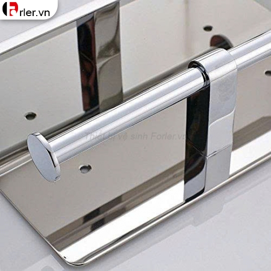 Móc Treo Giấy Vệ Sinh Đôi INOX Crom Bóng FORLER