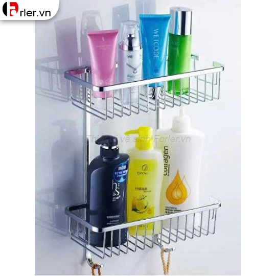 Kệ Treo Góc Nhà Tắm 2 Tầng Inox Cao Cấp FORLER
