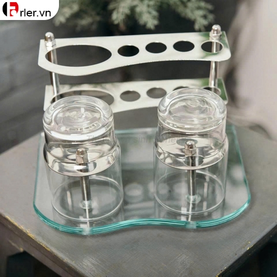 KỆ BÀN CHẢI KÍNH ÚP 2 LY INOX 304 FORLER