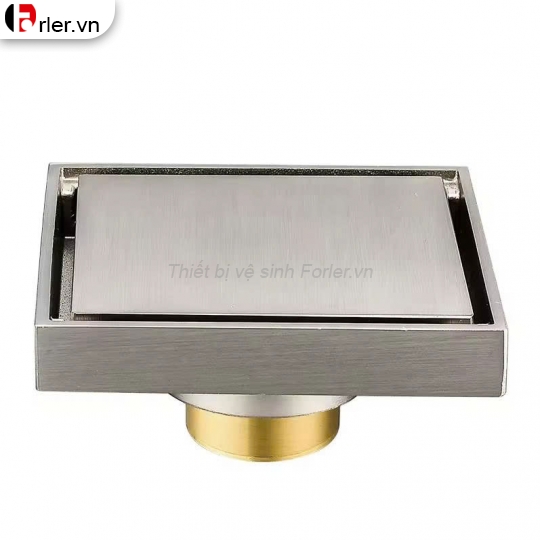 Phễu Sàn Vuông 10x10 Inox 304 Mờ FORLER