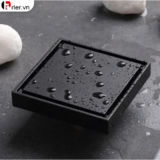 Phễu Thoát Sàn Chống Hôi Đồng Thau Bóng Mạ Đen FORLER
