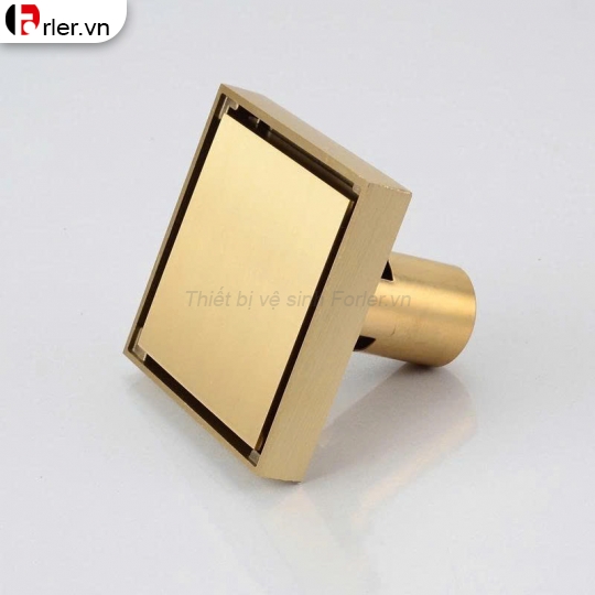 Phễu Sàn Vuông 10x10 Vàng Mờ FORLER