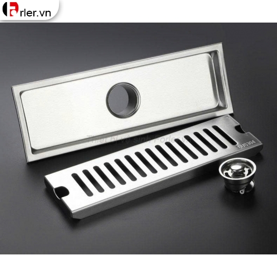 Phễu Thoát Sàn Chống Hôi INOX 304 Mờ KT 10x30cm FORLER