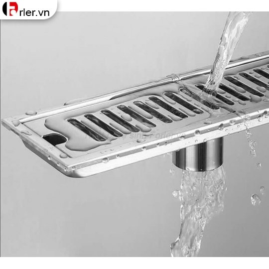 Phễu Thoát Sàn Chống Hôi INOX 304 Mờ KT 10x30cm FORLER