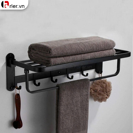Giàn Vắt Khăn Đa Năng inox 304 Sơn Tĩnh Điện Đen FORLER