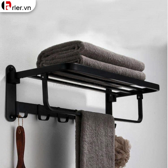 Giàn Vắt Khăn Đa Năng inox 304 Sơn Tĩnh Điện Đen FORLER