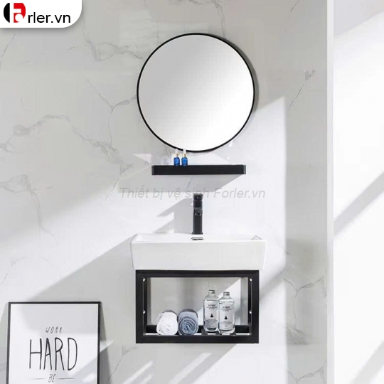 Tủ Phòng Tắm Khung Nhôm Inox Đơn Giản FORLER