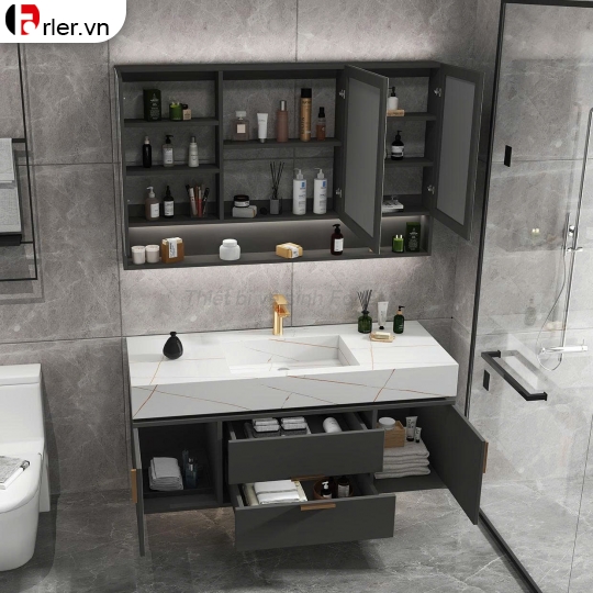 Tủ Nhựa PVC Cao Cấp Gương Led Hiển Nhiệt 