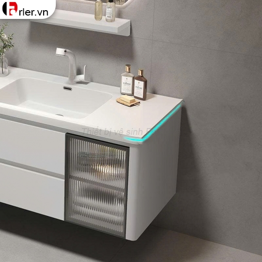 Bộ Tủ Nhựa PVC - Mặt Lavabo Sứ Âm Liền Khối FORLER