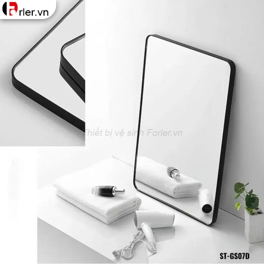 GƯƠNG CHỮ NHẬT VIỀN ĐEN FORLER