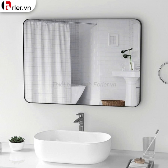 GƯƠNG CHỮ NHẬT VIỀN SẮT SƠN TĨNH ĐIỆN ĐEN FORLER
